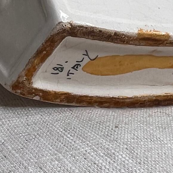 Vintage Large Italian Majolica Vegetable Topiary Centerpiece Ring 8 Piece Set - Picture 10 of 16